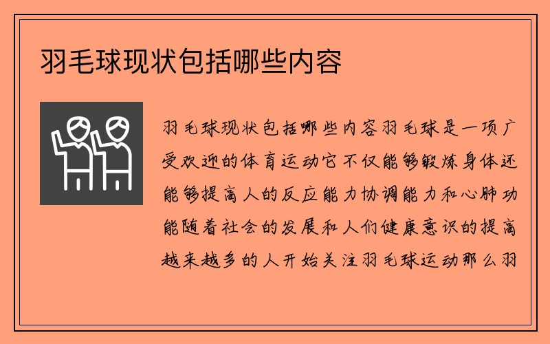 羽毛球现状包括哪些内容