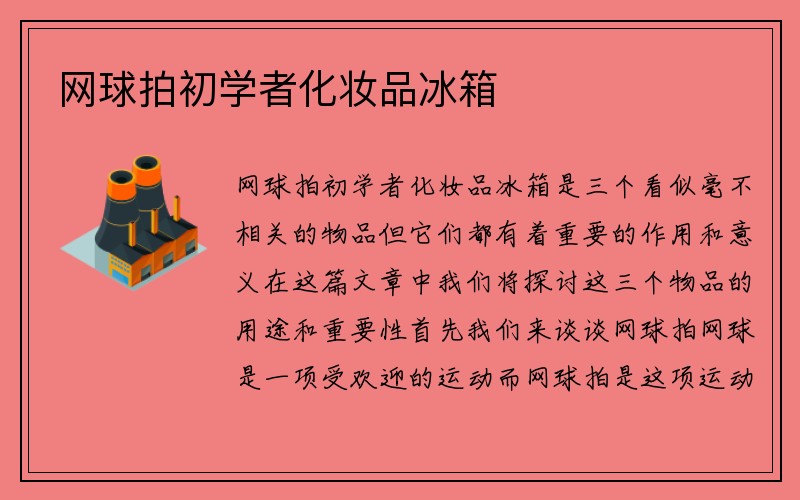 网球拍初学者化妆品冰箱